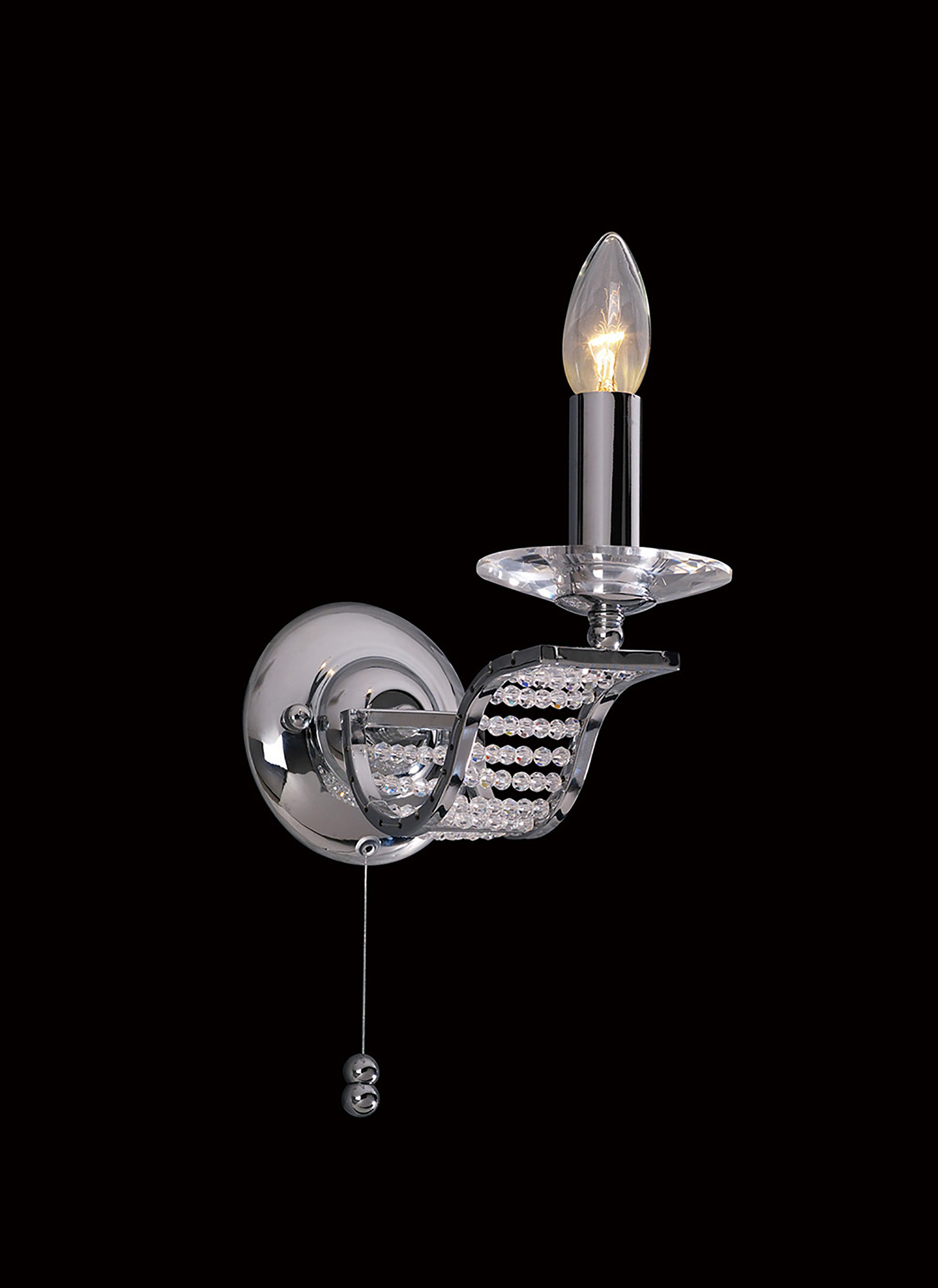 IL30341  Niobe Crystal Switched Wall Lamp 1 Light